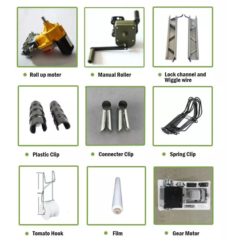 Commercial Fixed Tube Grow Tent Tunnel Plastic Solar Greenhouse Clip Accessories